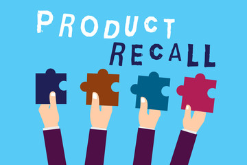 Text sign showing Product Recall. Conceptual photo Request by a company to return the product due to some issue.