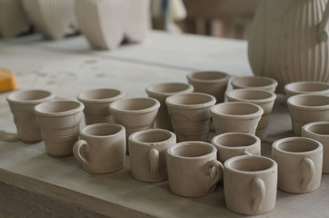 pots on the shelf