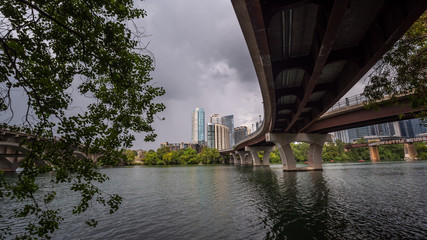 View of Multiple Bridges With Austin Skyscrapers in the Background