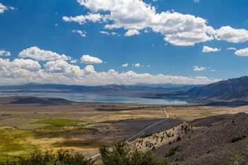 Vista Point Above Mono Lake on a Cloudy Day, Eastern Sierra, California