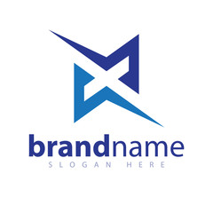 x letter abstract logo stock template