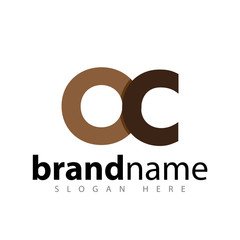 O C Letter Linked Logo Vector stock template