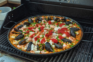 Grilled Seafood Paella