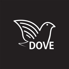Dove Text Logo Vector stock template