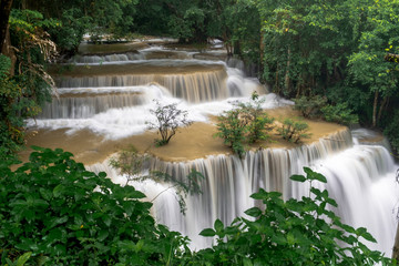 Mae Huai Waterfall It is a beautiful waterfall in Thailand. Located in Kanchanaburi.