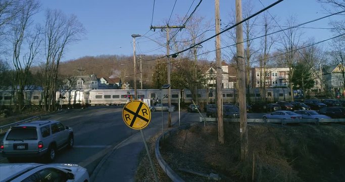 Passing Metro North Train in Westchester County