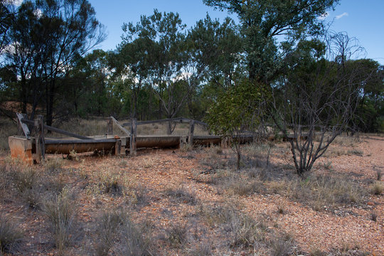 Unused Trough In The Outback