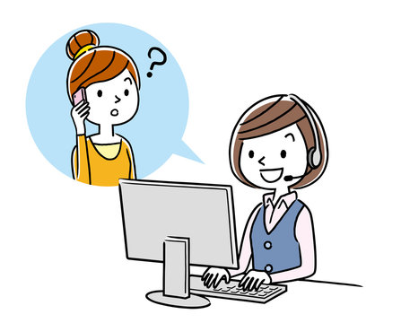 イラスト素材 コールセンター オペレーターの女性と会話 Stock ベクター Adobe Stock イラスト素材 コールセンター オペレーターの女性と会話 Stock ベクター Adobe Stock