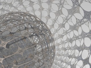 futuristic digital 3d art fractal illustration - look in the infinity for inspiration