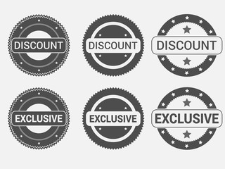 Fototapeta premium 6312156 Exclusive offer and discount. Badge of medal or sticker, seal.
