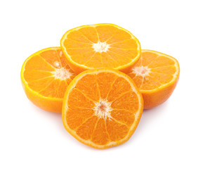 Orange fruit isolated on white background + Clipping Path
