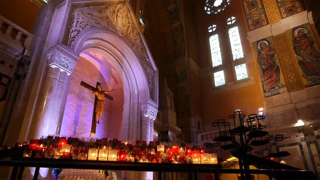 Chapel of the Basilica Saint Therese of Lisieux, Normandy France, PAN