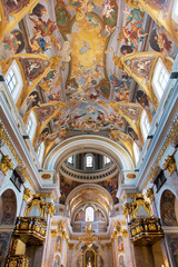 Obraz premium Ljubljana cathedral ceiling painting art Slovenia 