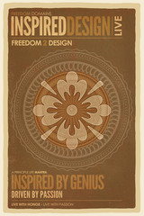 Freedom inspired design retro poster