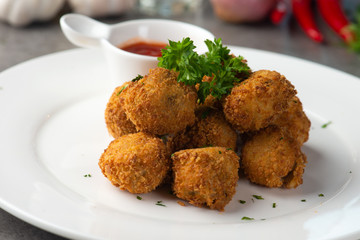 deep fried meatballs