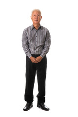 asian senior business male full body