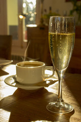 Coffee and champagne