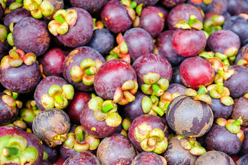 Fresh Mangosteen in Market