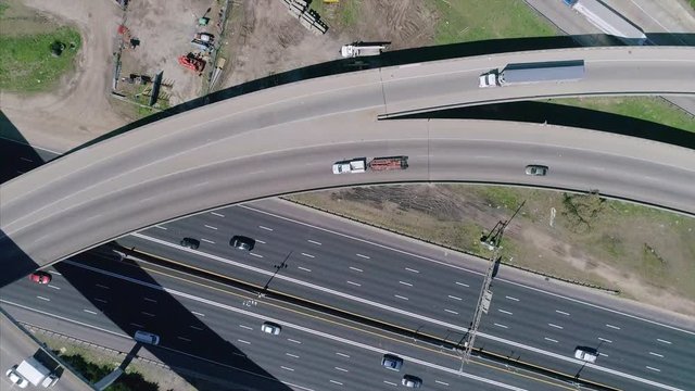 Top View of Spaghetti Junction Freeways in Atlanta