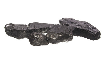 black stone isolated on white background