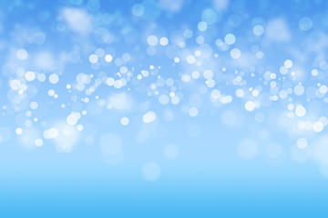 Blue bokeh light background beautiful bright blurred glitter effect. decoration for your design