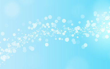 Blue bokeh light background beautiful bright blurred glitter effect. decoration for your design