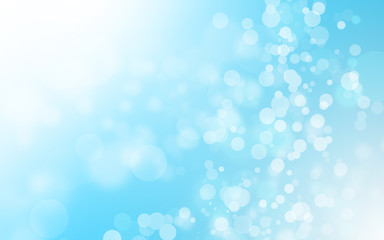 Obraz premium Blue bokeh light background beautiful bright blurred glitter effect. decoration for your design