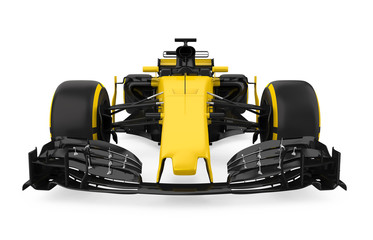 Naklejka premium Samochód wyścigowy Formuły 1 na białym tle