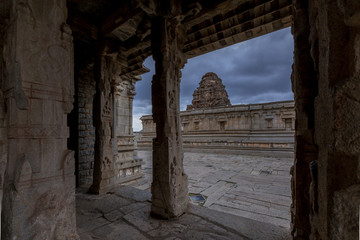 Obraz premium Vittala Temple or Vitthala Temple is an ancient monument in the Group of Monuments at Hampi, is a UNESCO World Heritage Site located in east-central Karnataka, India.