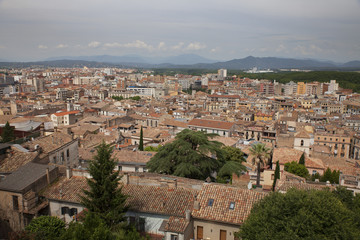 Fototapeta na wymiar View of Girona in Catalonia, Spain