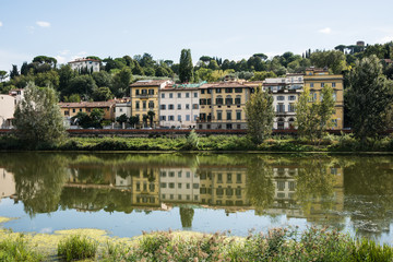Obraz premium reflection of town Florence Italy