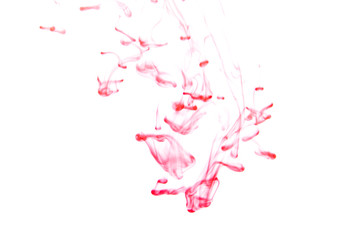 Red  ink in water