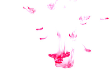 Red  ink in water