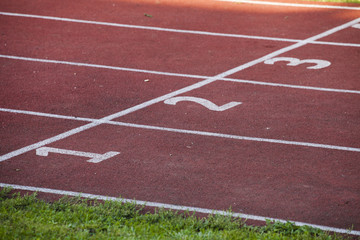 Treadmill with track numbers