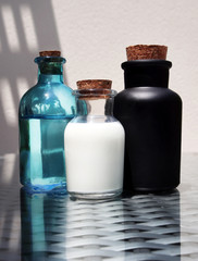 Three small vintage bottles