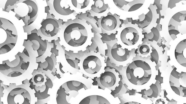 gears abstract industrial technology loop animation background