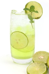 Fresh lemon juice cool drink