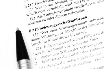 Schwangerschaftsabbruch Strafgesetzbuch Gesetzartikel