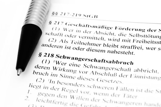 Schwangerschaftsabbruch Strafgesetzbuch Gesetzartikel