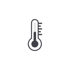 thermometer color on white background.