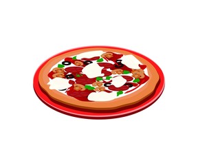 Vector illustration of pizza on isolate background