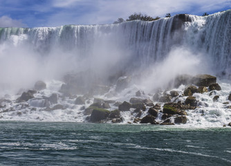Niagara Falls panoramic seen from Maid of the Mist