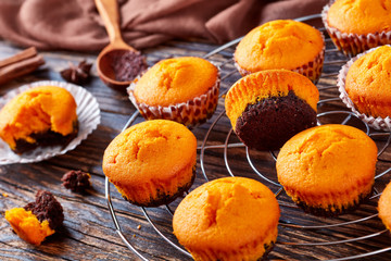 pumpkin muffins for potluck or halloween