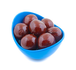 Indian Sweet Food Sweet Black Gulab Jamun Also Know as Kala Jamun, Black Jamun or Dry Kala Jam is a Popular Indian Dessert or Doughnuts for Festivals And Weddings