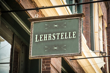 Schild 320 - Lehrstelle