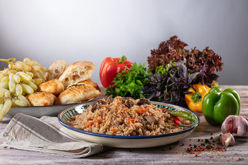 Pilaw And Vegetables