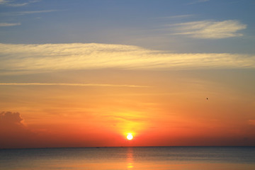 beautiful sunrise on the beach