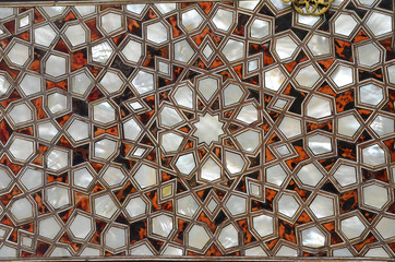 Glowing Glass Art. Abstract texture/background. Turkish tradition  pattern. Istanbul