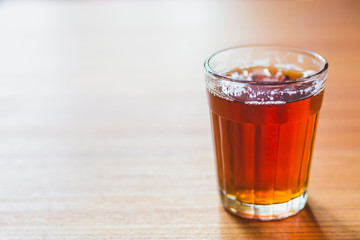 Black Masala Tea in the Glass Tea Cup
