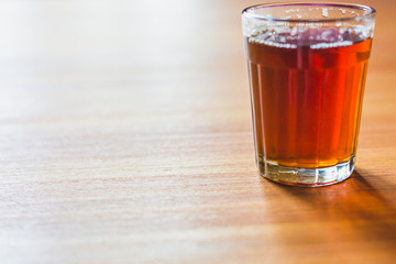 Black Masala Tea in the Glass Tea Cup